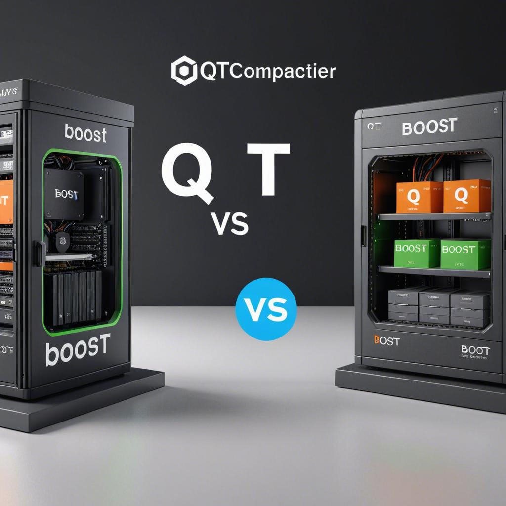 Comparison of Qt vs Boost5 – Features/Ease of Use/Support/Third Party Libraries/AI/Blockchain/ERP in 2024