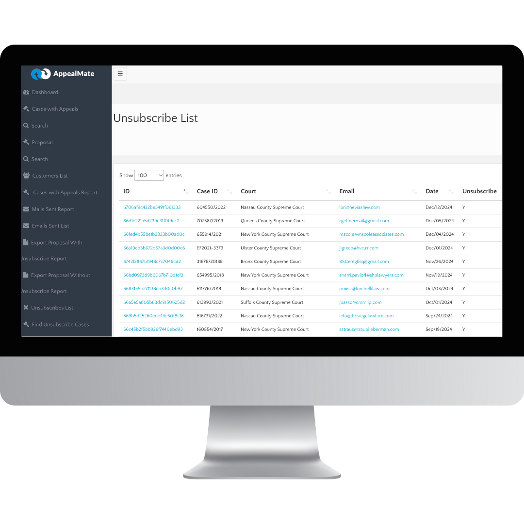 appellate-processor Unsubscribe List
