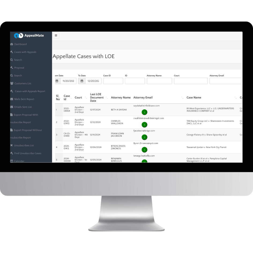appellate-processor Appellate Cases with LOE