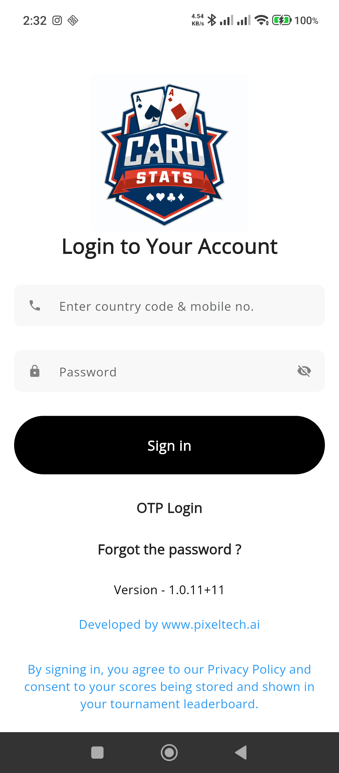 CardStats app